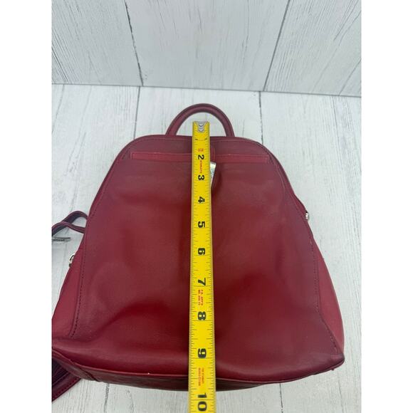 Wilson's Leather Red Backpack Sling Convertible Bag Pelle Studio Vtg See Photos - Picture 15 of 16